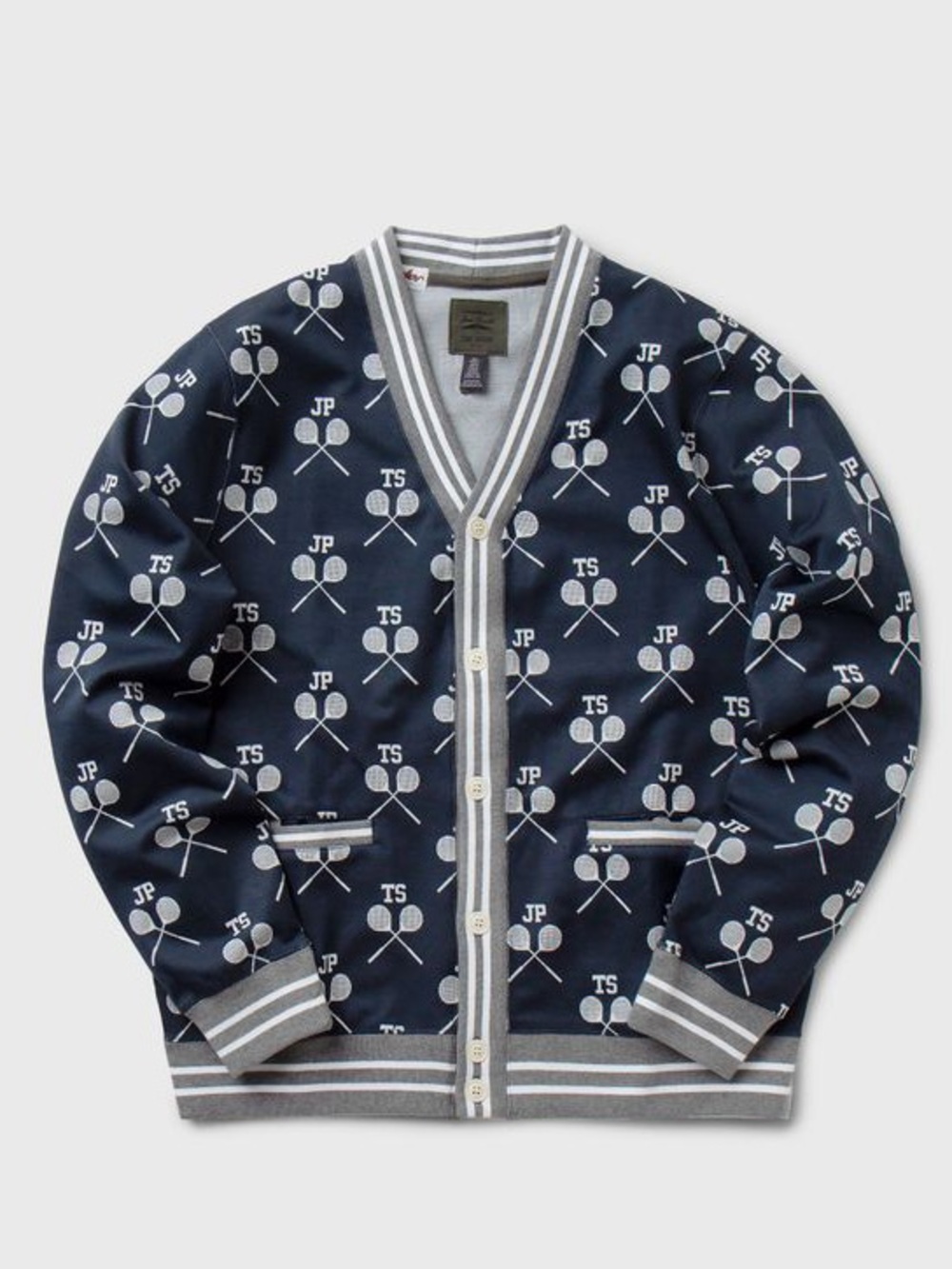 TODD SNYDER X CONVERSE JACK PURCELL TENNIS RACQUET CARDIGAN SIZE XL